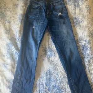 Abercrombie & Fitch Darkwash Ankle Straight Jean